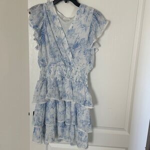 TCEC Light Blue Floral Mini Dress